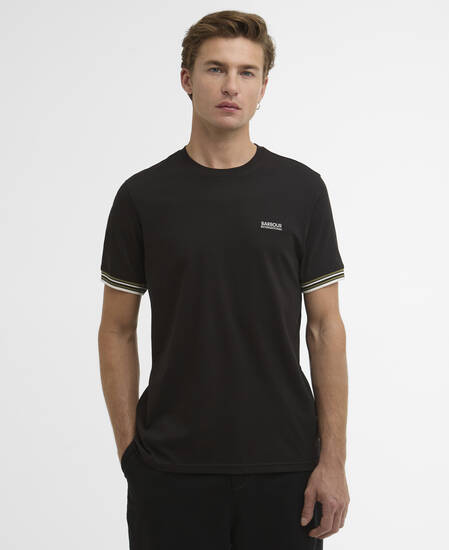 T-Shirt Burnwood Tipped Cuff Black