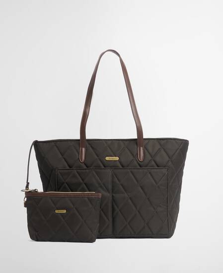 Quilted Tote Bag Olive