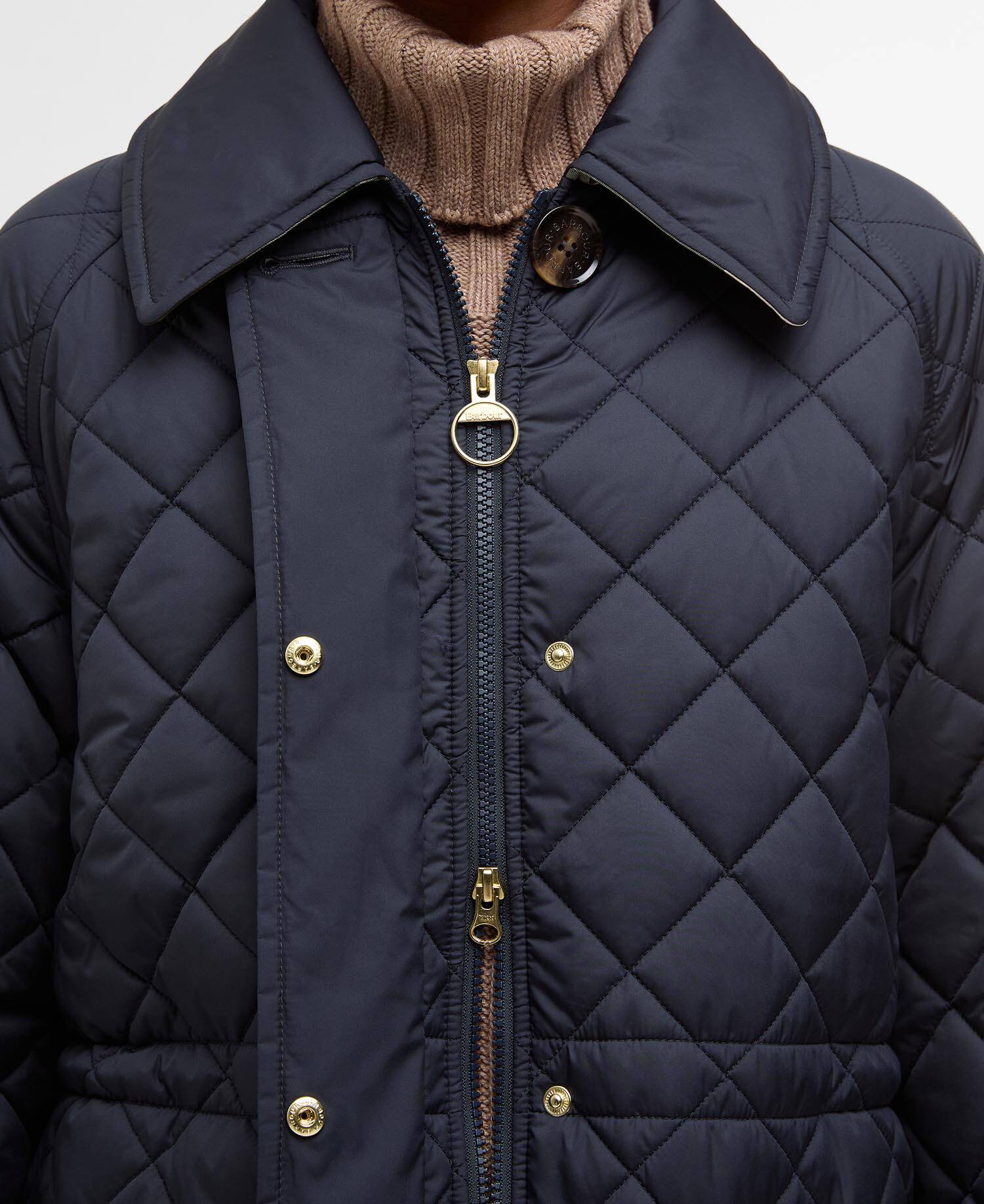 Giacca trapuntata Aishling Dark Navy/Ancient Poplar image number 5