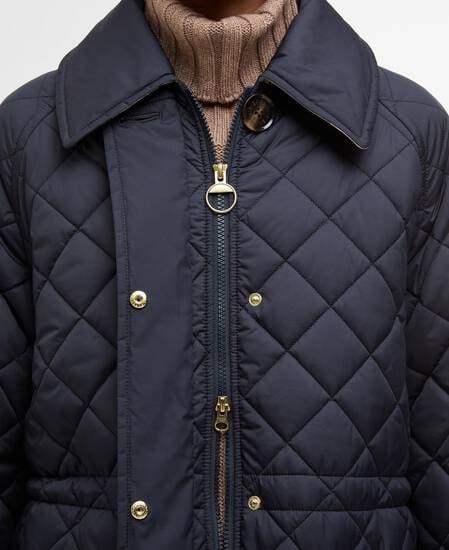 Aishling Quilted Jacket Dark Navy/Ancient Poplar