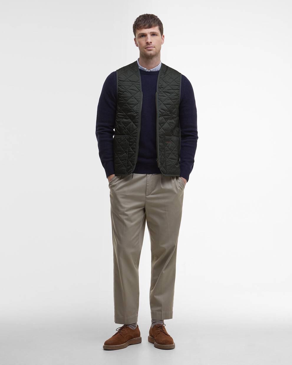 Gilet trapuntato/fodera con zip