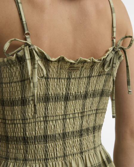 Abito midi Orla Sage Green Tartan