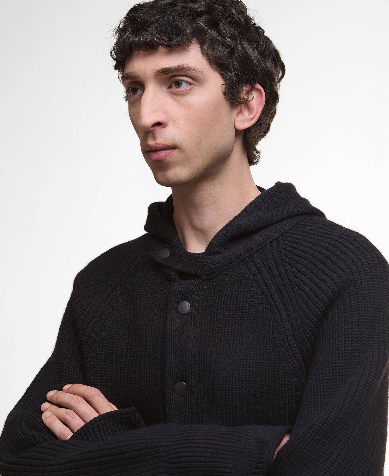 Cardigan con cappuccio lavorato a maglia Middens image number 3