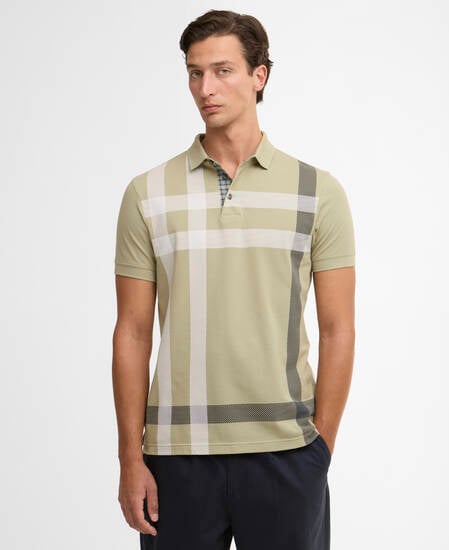 Blaine Tartan Short-Sleeved Polo Shirt Sea Green