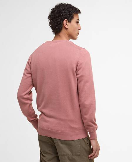 Pima Cotton Crew Neck Jumper Earth Pink