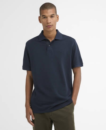 Poloshirt Washed Tartan Tailored Pique Washed Navy