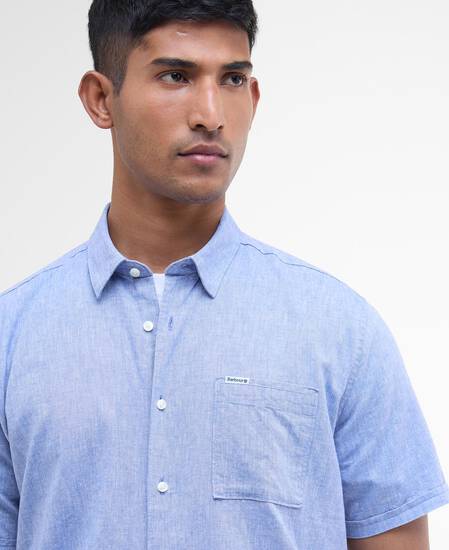 Nelson Regular Short-Sleeved Shirt Classic Blue