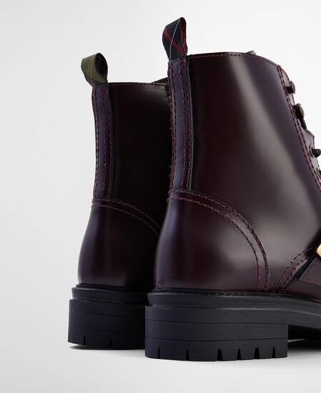 Ouseburne Biker Boots Cherry Glace