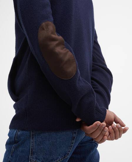 Essential Elbow-Patch Cardigan 