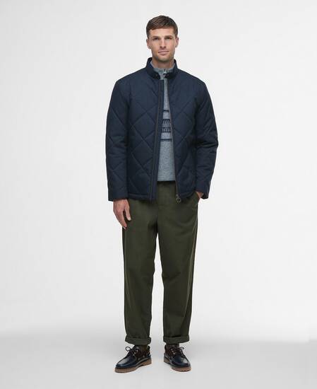City Harrington Quilted Jacket Navy
