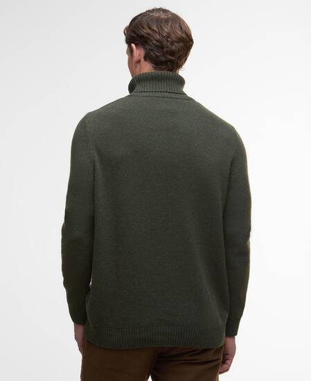 Maglione a collo alto con risvolto Kelp Olive