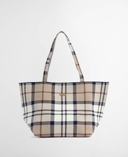 Layla Tartan Large Tote Bag Rosewood Tartan