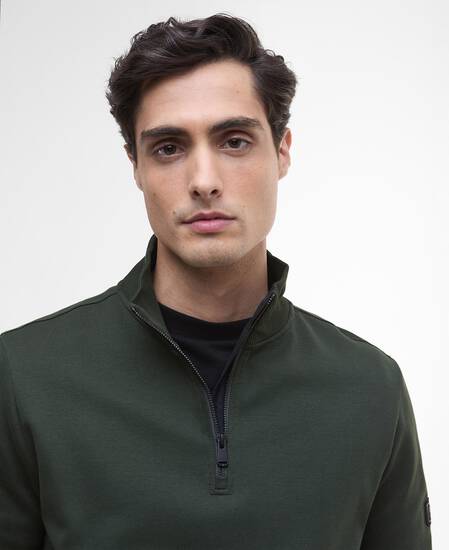 Felpa con zip corta Ilford Interlock Sage