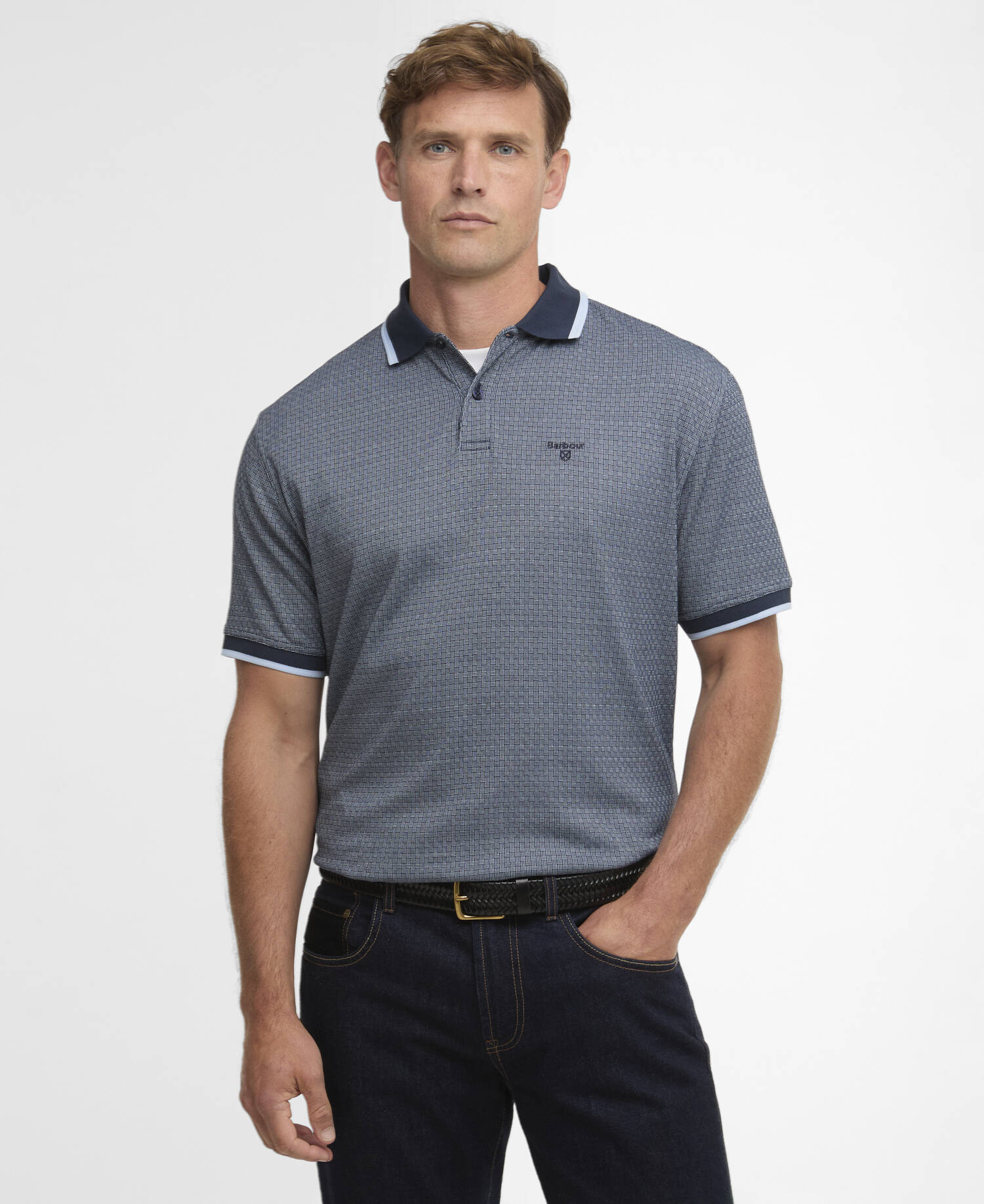 Weston Textured Polo Shirt Navy image number 0