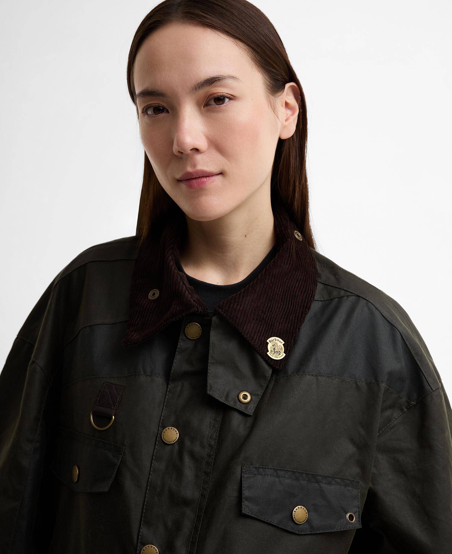 Barbour x Feng Chen Wang Porter Waxed Jacket Archive Olive image number 6