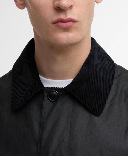 Barbour x Baracuta Car Coat Tyne Waxed Navy