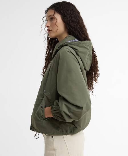 Paul Smith Loves Barbour Broomhill Showerproof Jacket Dusky Khaki/Navy/White Gingham