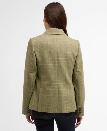 Giacca leggermente aderente Lupin Light Olive Check