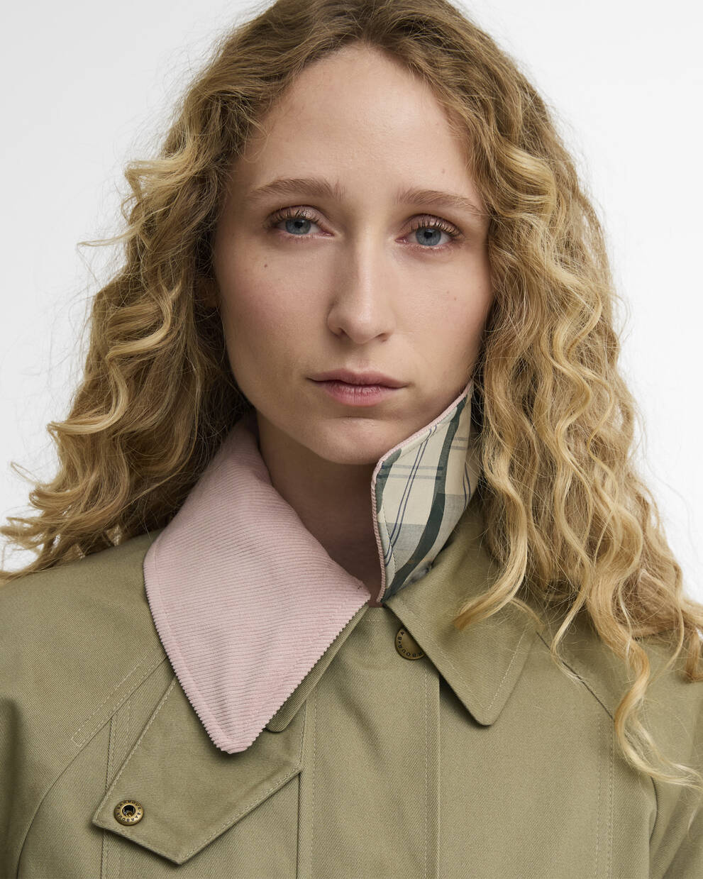 Cropped Beadnell Casual Jacket Bleached Olive/Ancient/Gardenia