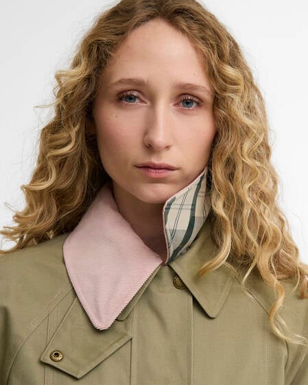 Cropped Beadnell Casual Jacket Bleached Olive/Ancient/Gardenia