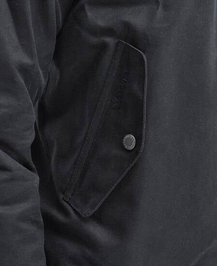 Barbour x Baracuta Porton Waxed Harrington Jacket Black