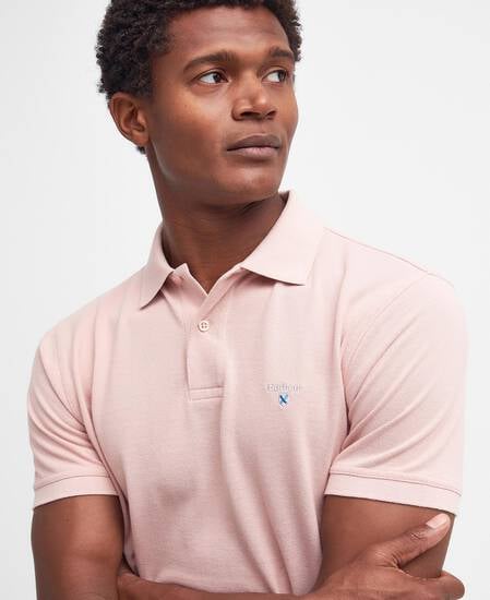 Sports Short-Sleeved Polo Shirt Pink Mist