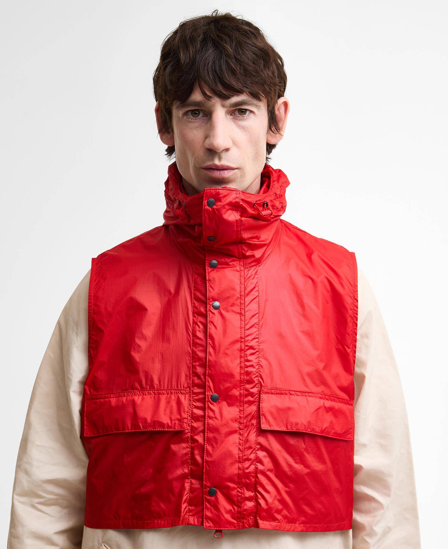Barbour x Kaptain Sunshine Transport Smock Casual Jacket Oatmeal image number 4