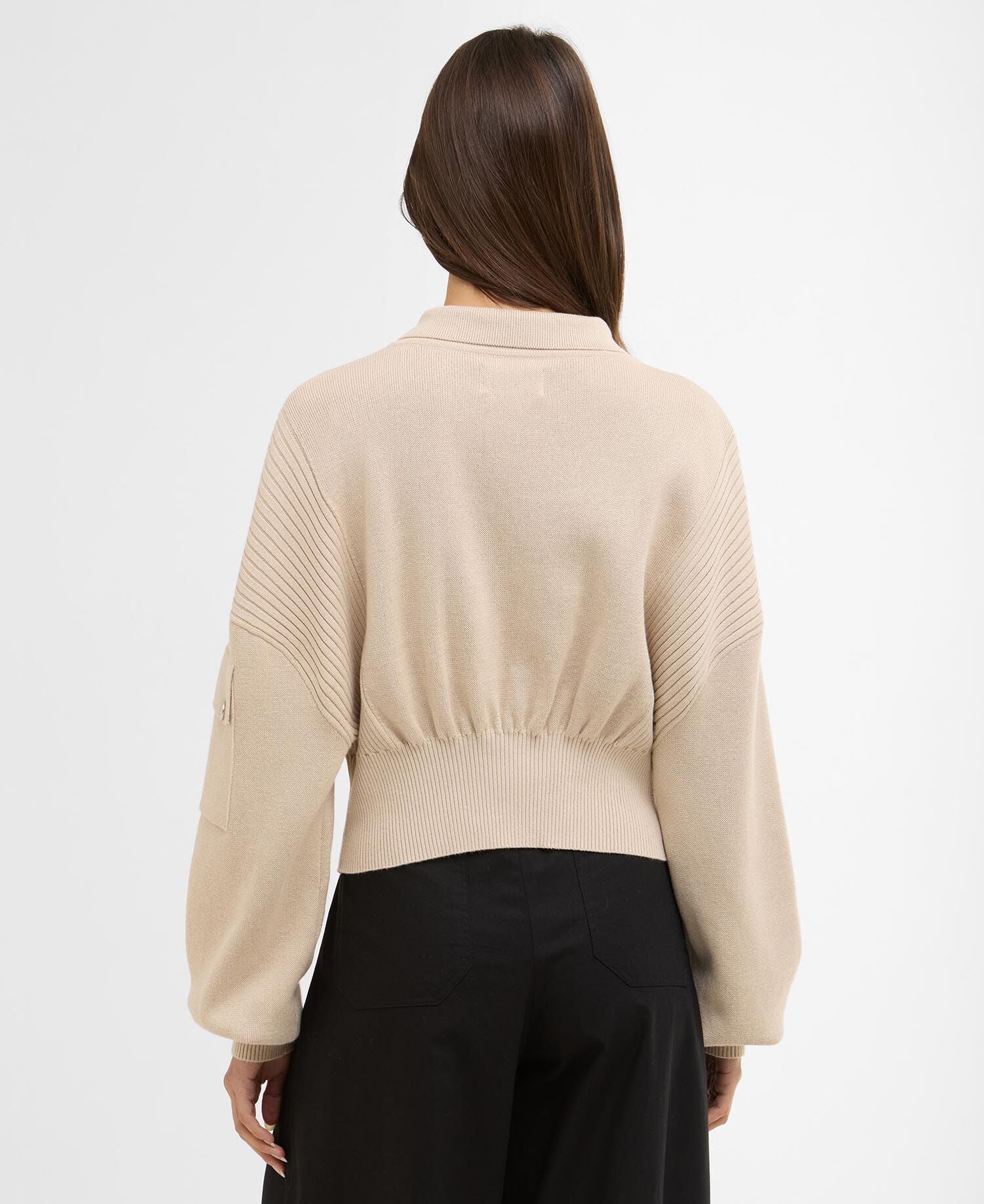 Gigi Knitted Bomber Cement