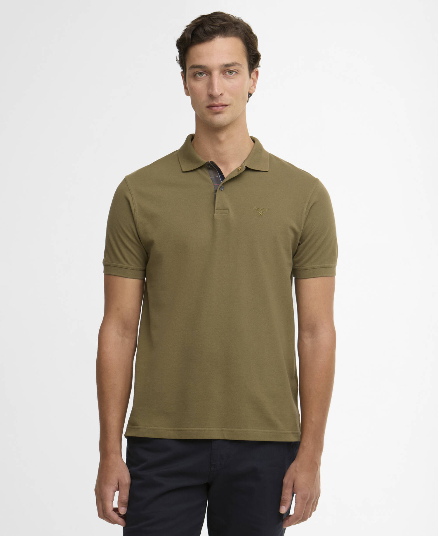Poloshirt Pima Cotton Tailored Olive image number 0