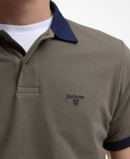 Lynmouth Tipped Polo Shirt Uniform Green