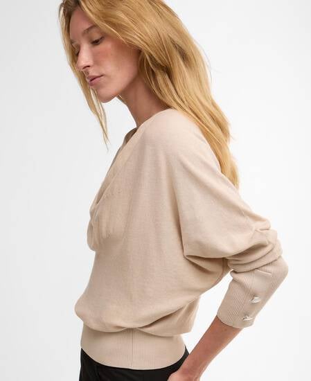 Nia Cowl-Neck Jumper Cement