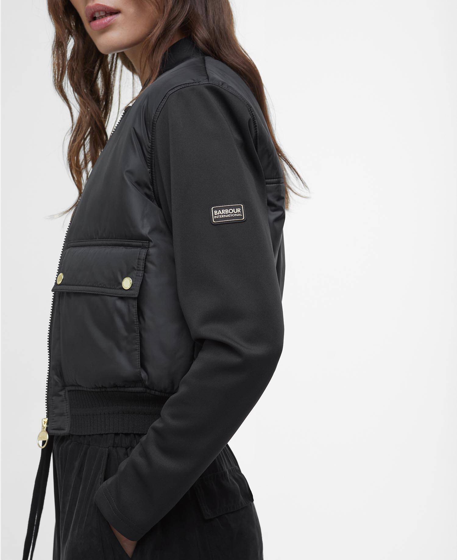 Emerson Quilted Bomber Jacket Classic Black image number 4