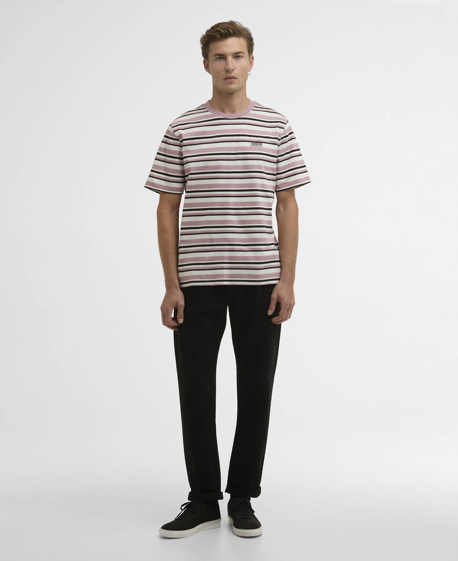 Burnwood Striped T-Shirt Woodrose image number 1