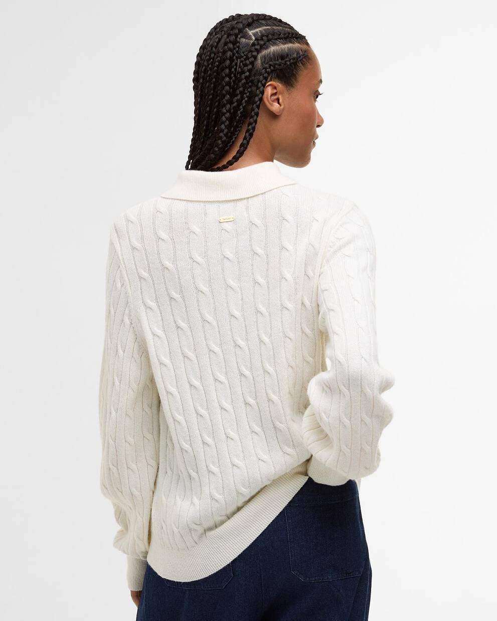 Evie Collared Cable-Knit Jumper