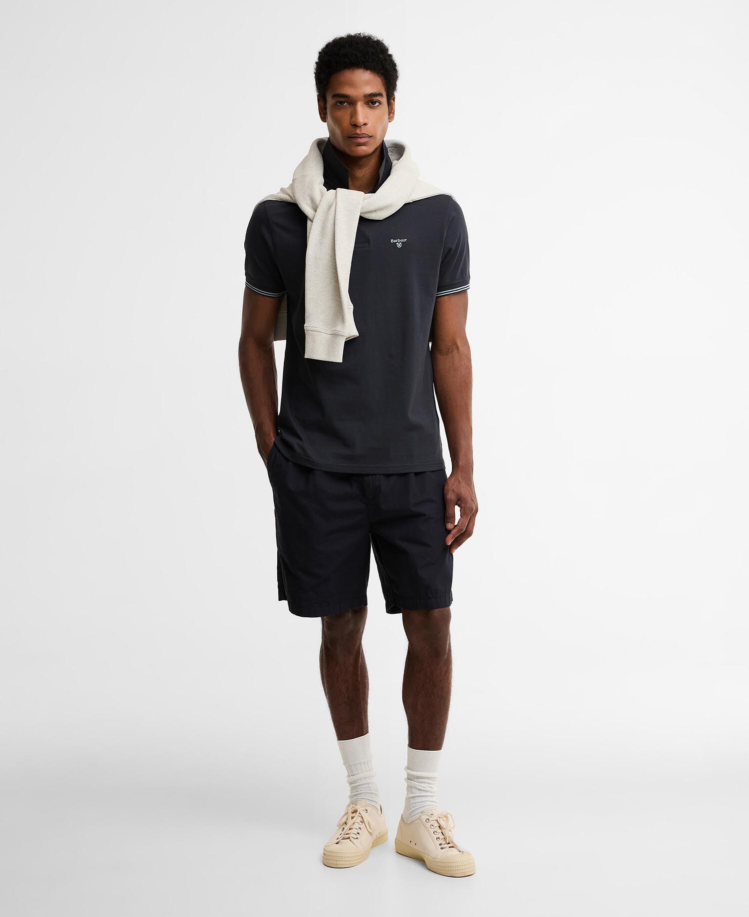 Austwick Tipped Polo Shirt Dark Navy