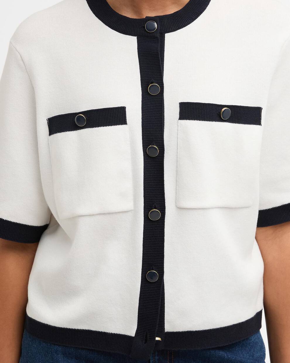 Cardigan Sloane a maniche corte