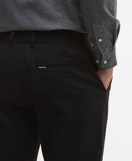 Pantaloni in rasatello scamosciato dalla vestibilità leggermente aderente Black Pantaloni in rasatello scamosciato dalla vestibilità leggermente aderente Black