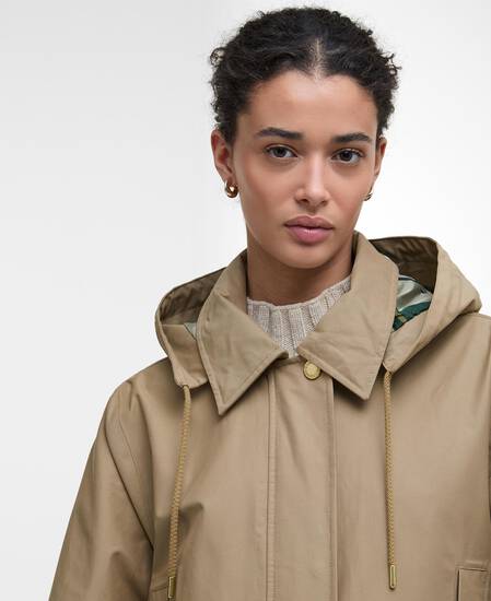Maude Waterproof Jacket Military Brown/Ancient Tartan