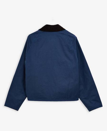 Spey Slim Waxed Jacket Washed Cobalt