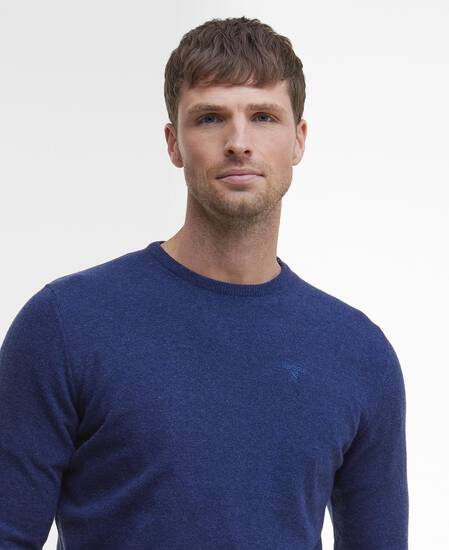 Essential Crew Neck Jumper Deep Blue