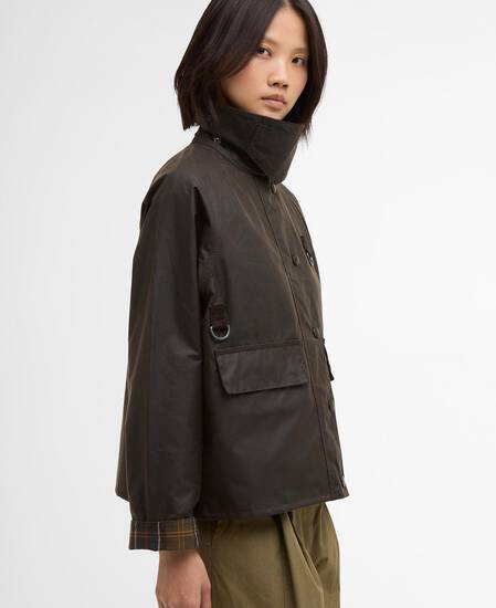 Women's Spey Waxed Jacket Olive-Classic