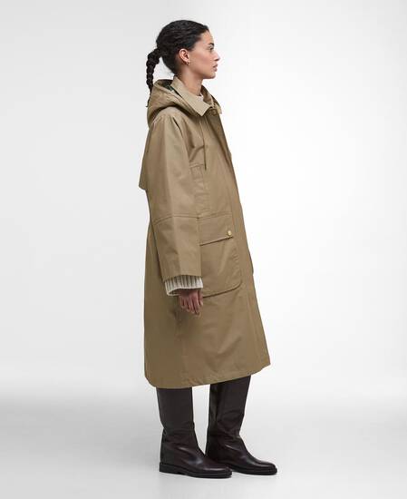 Maude Waterproof Jacket Military Brown/Ancient Tartan