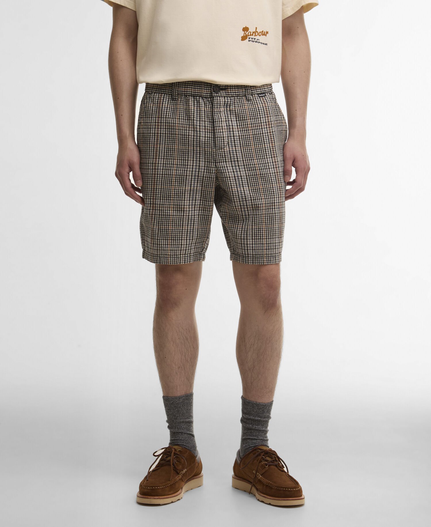Fife Checked Short Neutral