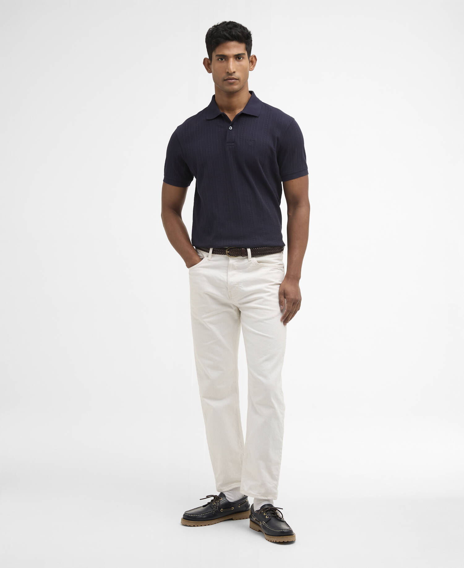 Harwell Tailored Polo Shirt Navy image number 1