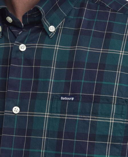 Wetheram Tailored Long-Sleeved Shirt Green Loch