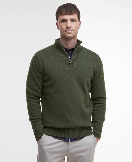 Essential Half-Zip Jumper Mid Olive
