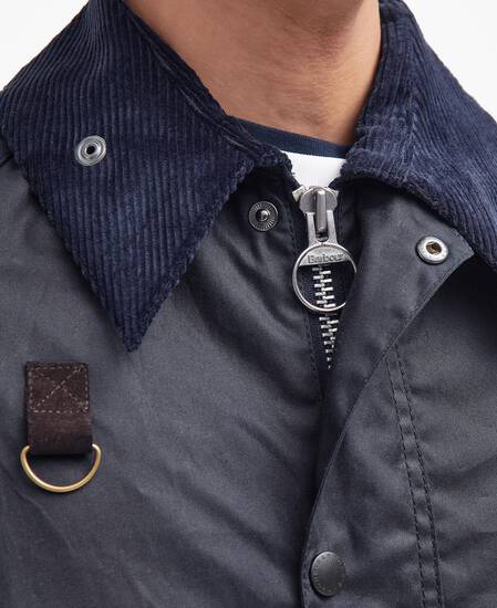 Spey Slim Waxed Jacket Classic Navy
