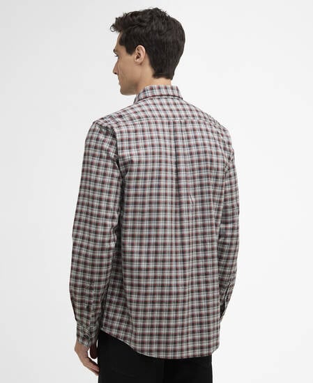 Camicia a quadri Peregrine a maniche lunghe Burnt Henna