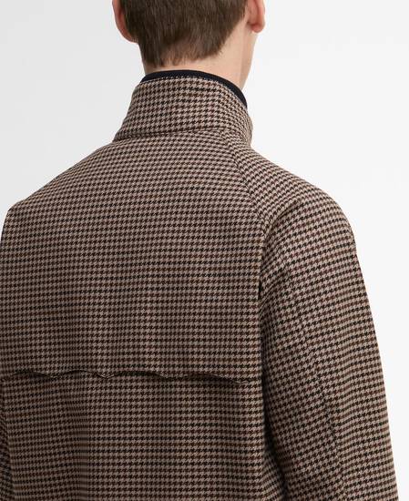 Barbour x Baracuta Jacke Porton Showerproof Brown Houndstooth
