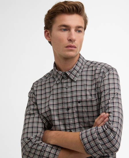 Peregrine Check Long-Sleeved Shirt Woodrose